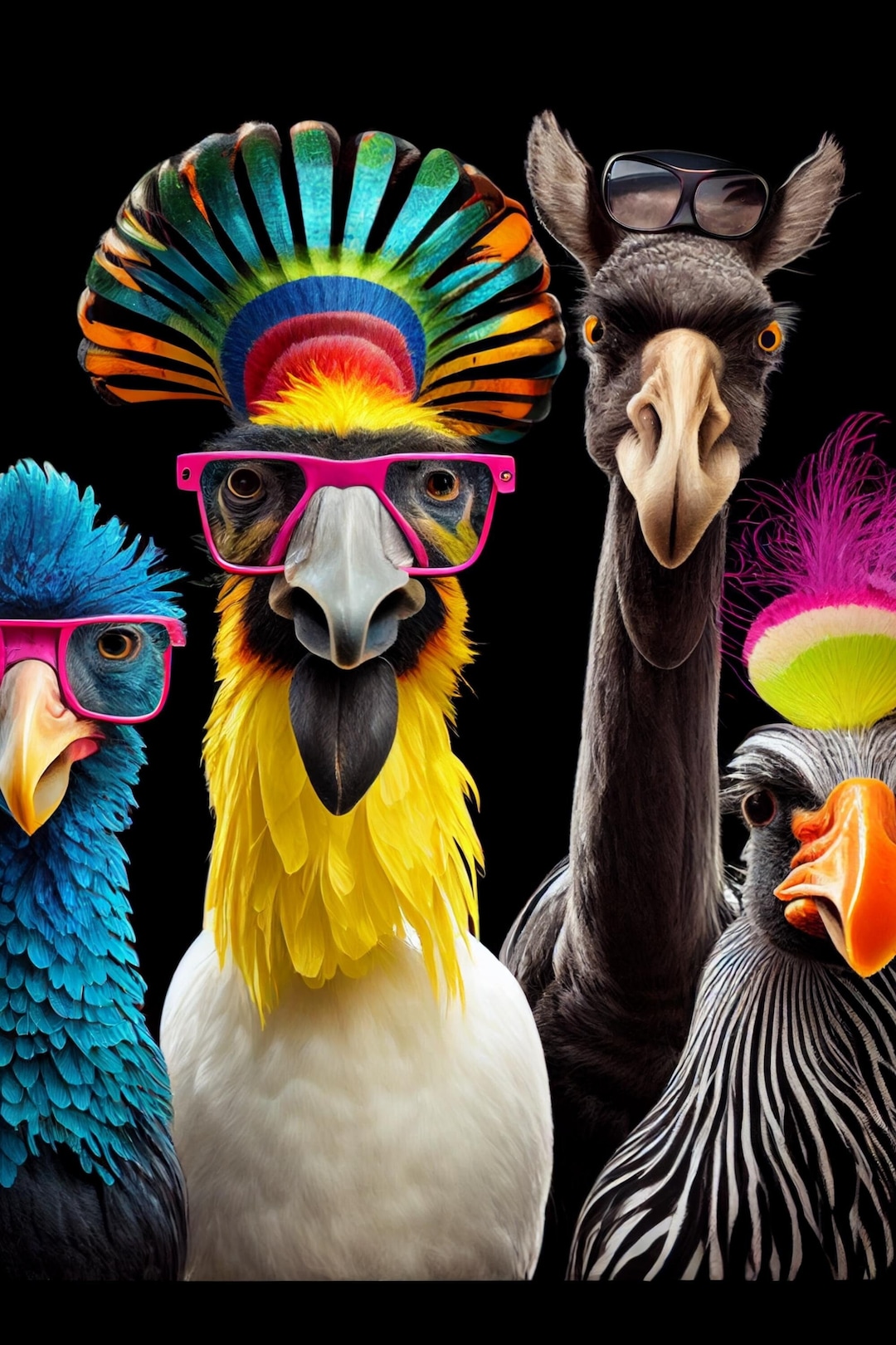 Funny Animals, Animal Prints, Animal With Glasses, Animal Art