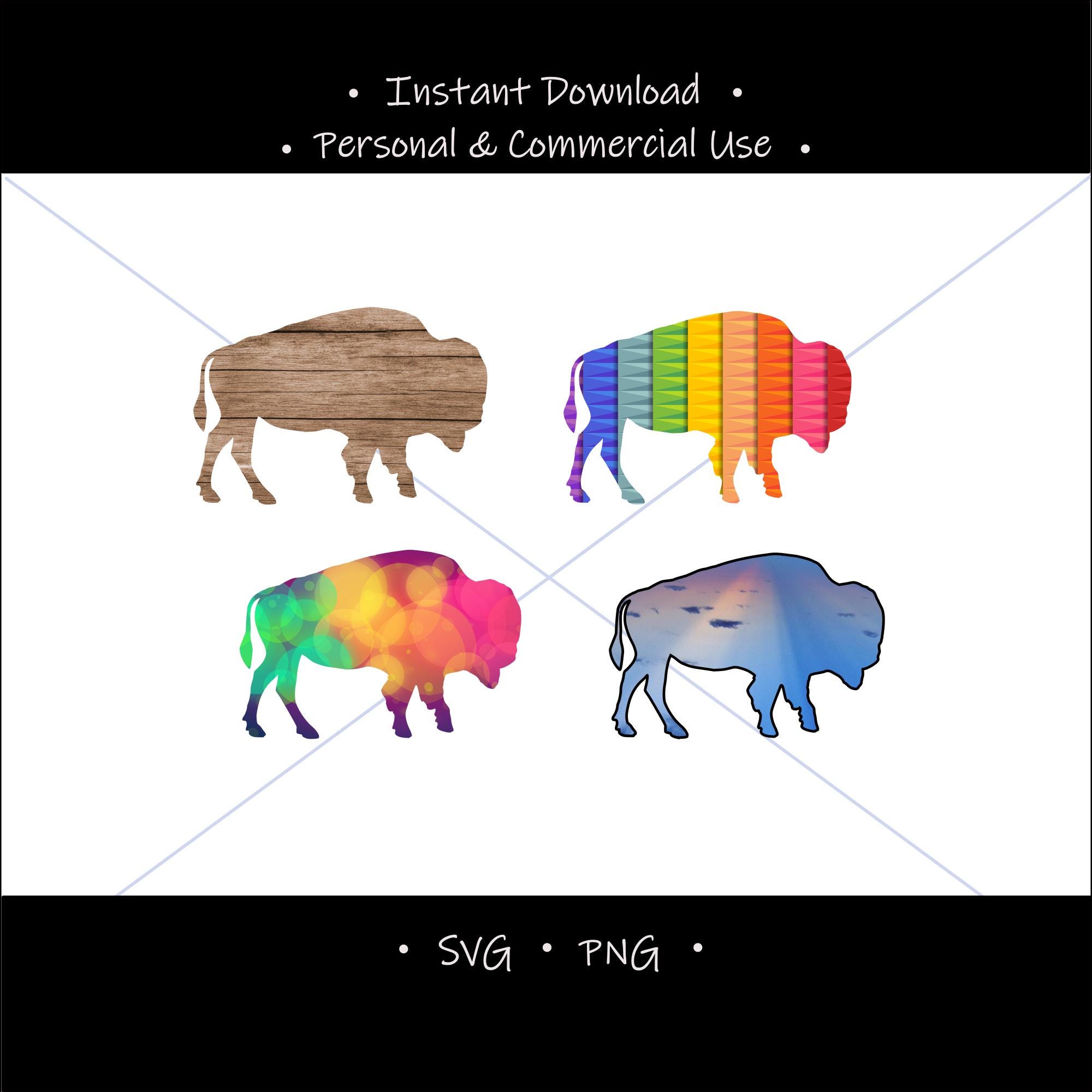 Rainbow Buffalo SVG, PNG, Buffalo NY Art (digital File) - Etsy