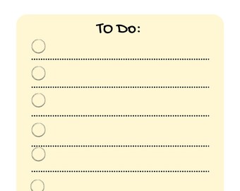Lista de tareas pendientes imprimible/ Descarga digital/ PDF imprimible/ A4/A5/Carta