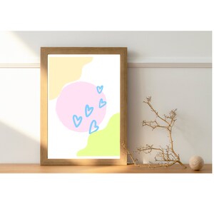 Minimalist Wall Print/ Pastel Wall Print/ Digital Art Print/ Digital Download/ Printable Art