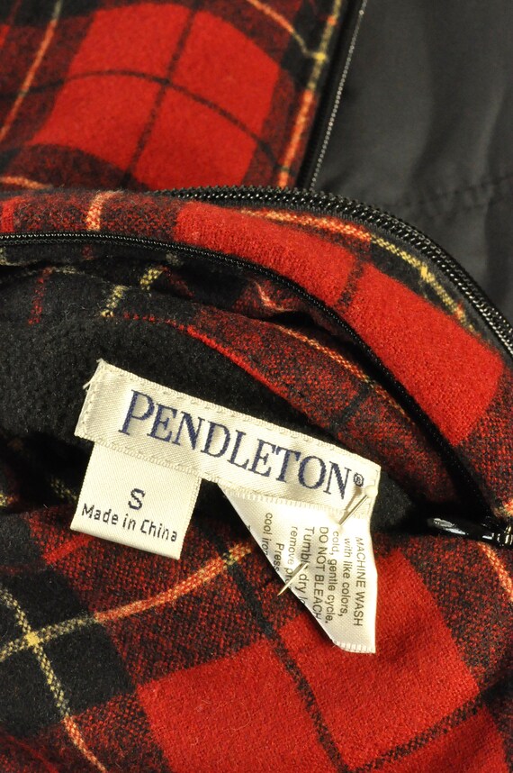 Pendelton Wool Red Plaid Womens Vest - image 6