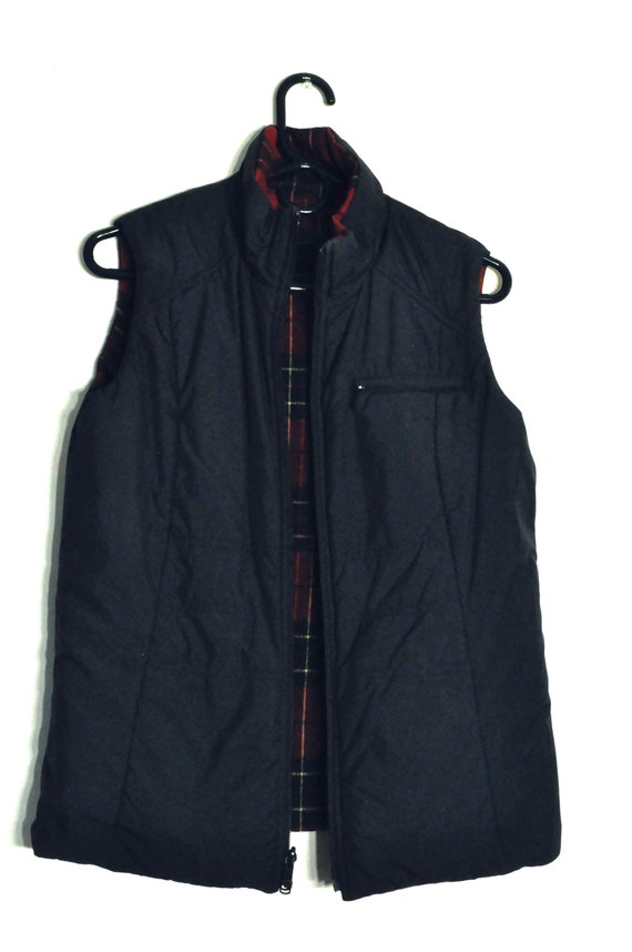 Pendelton Wool Red Plaid Womens Vest - image 3