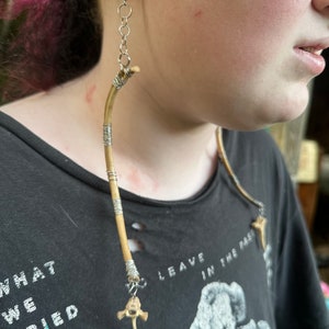 Handmade Coyote Rib Bone Earrings