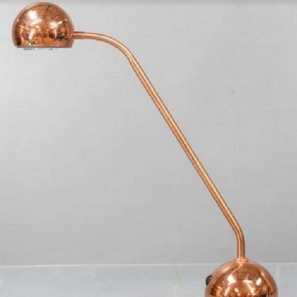 Rare Hustadt Leuchten Mid Century Modern Minimalist Copper Work Lamp Desk Light Made in Germany WORKING IOB