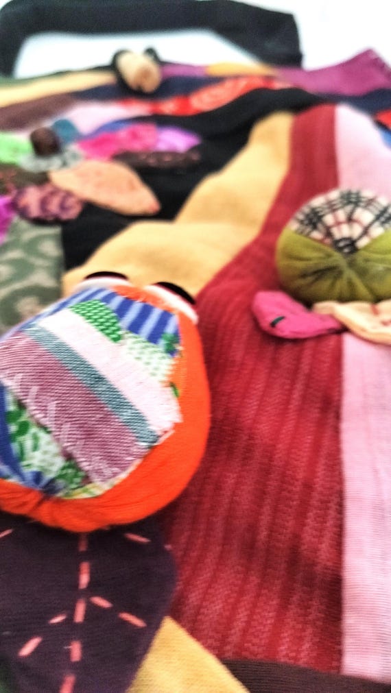 Handmade Patchwork Fabric Large "Snug Bugs" Tote … - image 6