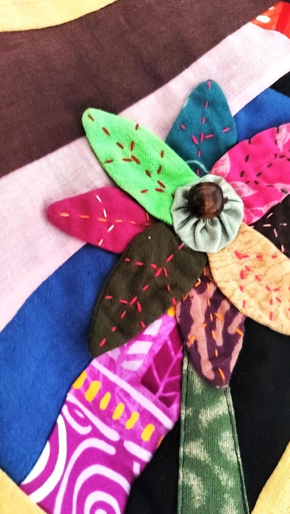 Handmade Patchwork Fabric Large "Snug Bugs" Tote … - image 9