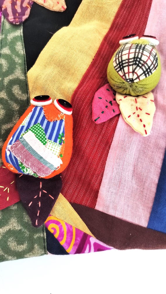 Handmade Patchwork Fabric Large "Snug Bugs" Tote … - image 4