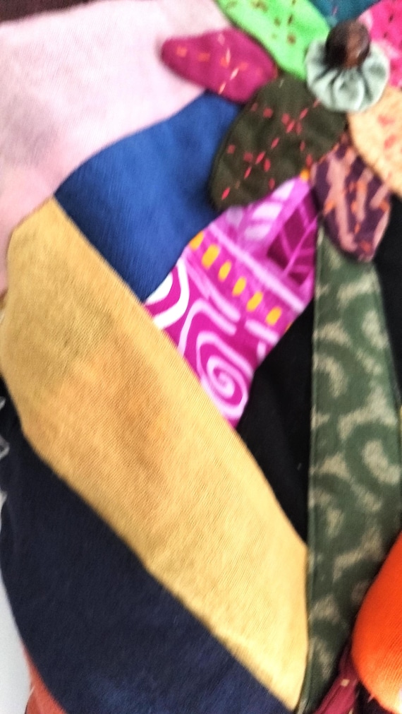 Handmade Patchwork Fabric Large "Snug Bugs" Tote … - image 8