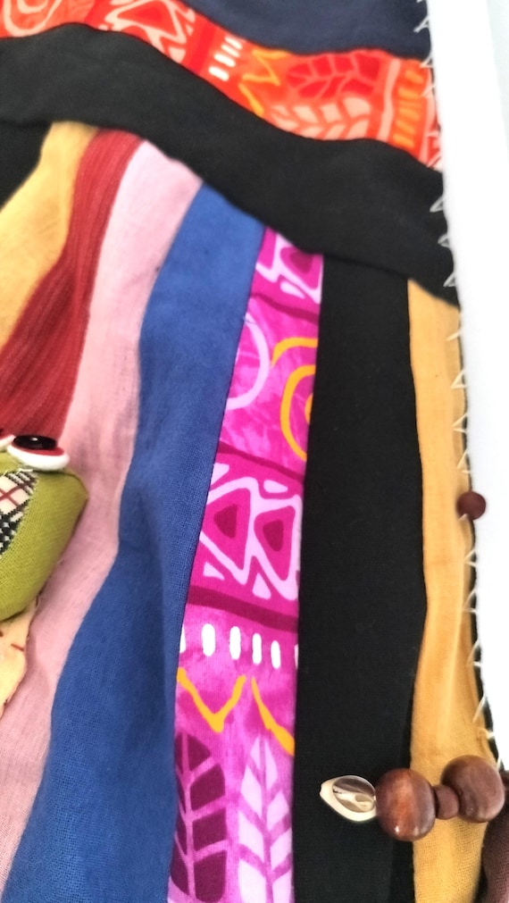 Handmade Patchwork Fabric Large "Snug Bugs" Tote … - image 14