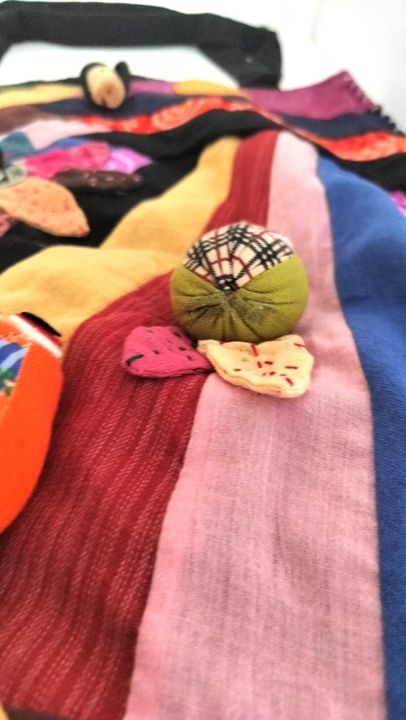 Handmade Patchwork Fabric Large "Snug Bugs" Tote … - image 3