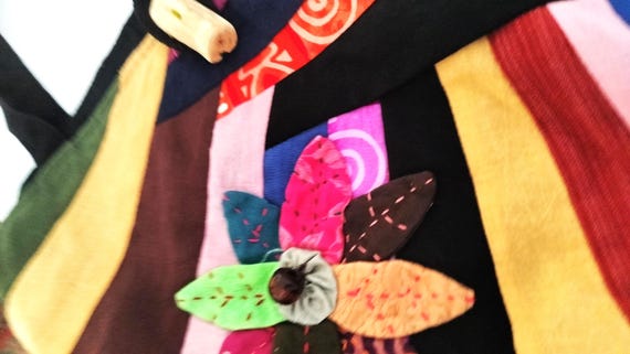 Handmade Patchwork Fabric Large "Snug Bugs" Tote … - image 7