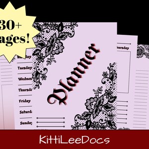 Planner - Gothic Lace - Printable PDF