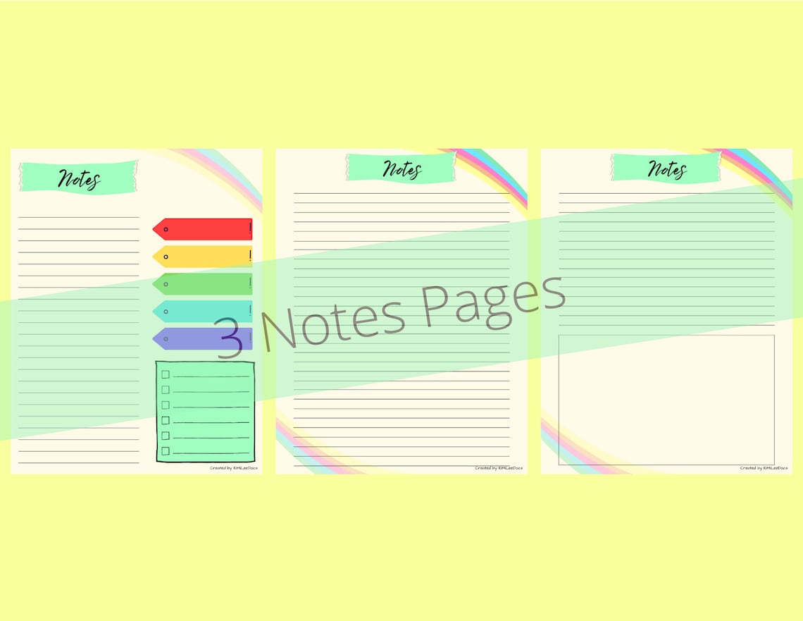 Stickey Notes.pdf Planner Sticky Notes Printable PDF - Etsy