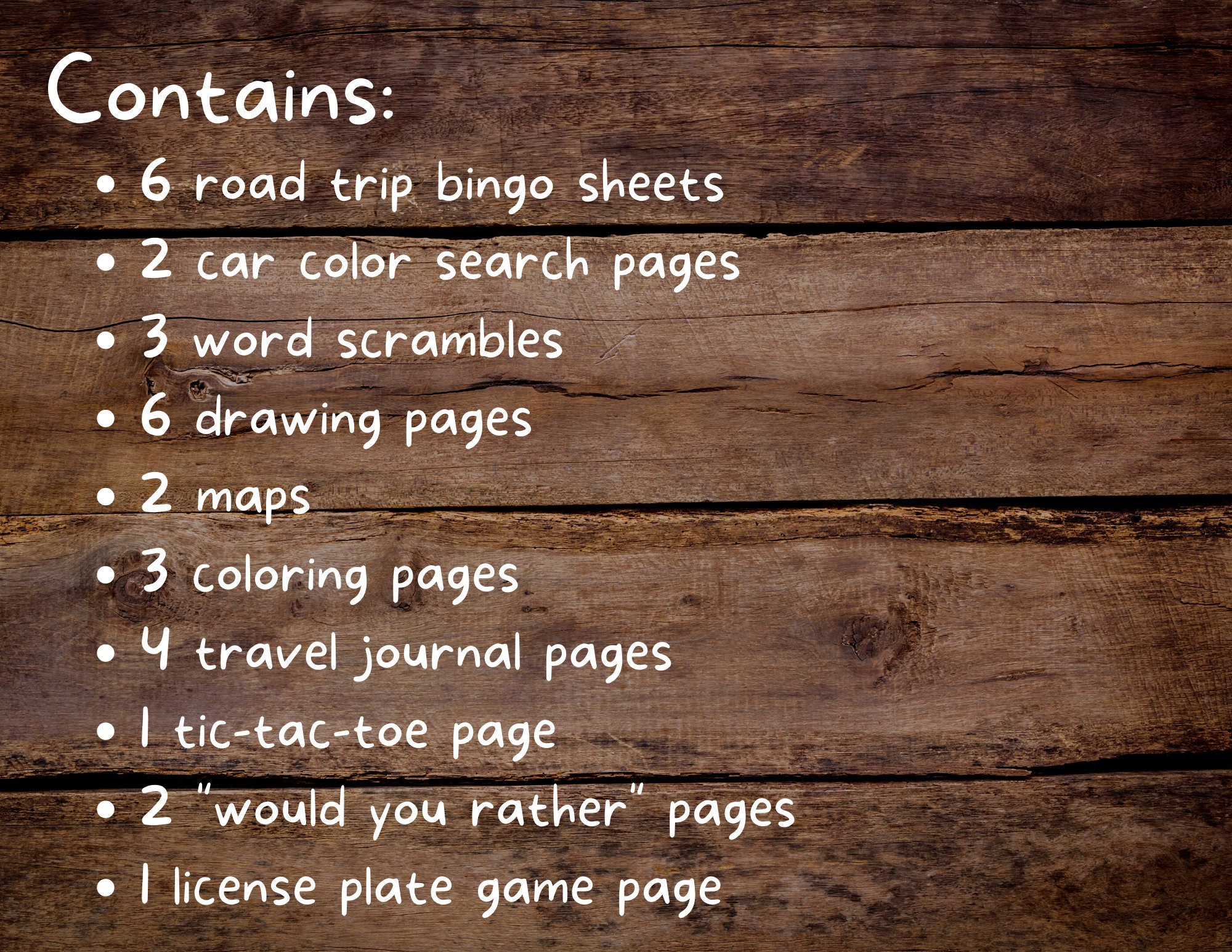 Road Trip Activities for Kids - Printable PDF - Games for Kids - USA ...