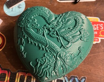 Dragon Heart Shaped Box