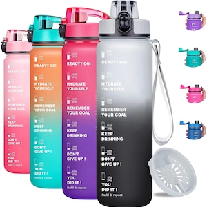 Hydr8 Gallon 32Oz Insulated Time Marked Water Bottle 