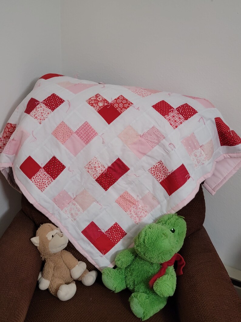 Heart Baby Quilt Etsy