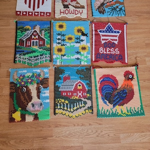 Pony bead wall hangings large