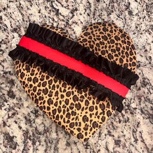 11.5” Leopard print Heart Wreath attachment summer spring all year round attachment