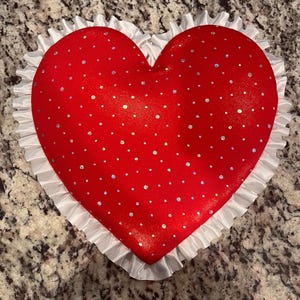 11.5” Spring Red Patriotic Heart Wreath attachment summer