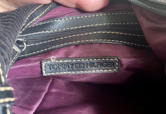 90s/Y2K Tommy Hilfiger black corduroy handbag - image 3