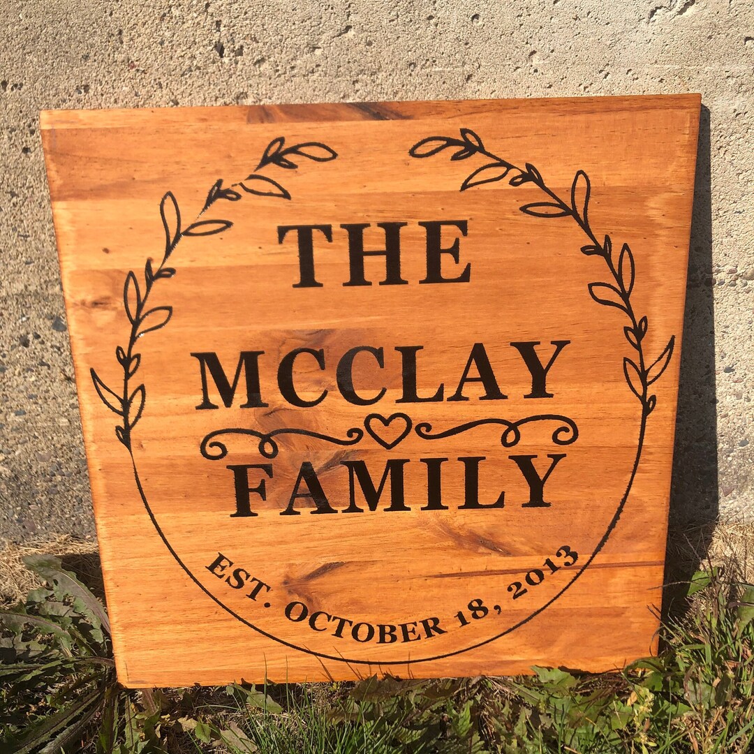 Personalized Wooden Sign Etsy
