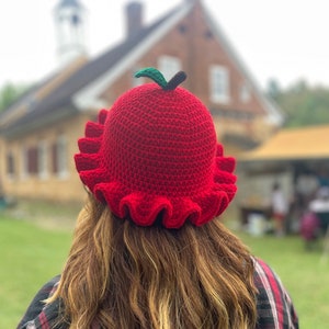 Crochet Apple Bucket Hats | Fall Bucket Hat | Harvest | Market | Adult, Child, Baby Sizes