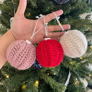 Crochet Christmas Balls, Ornaments, Baubles, Handmade