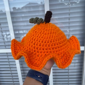 Crochet Pumpkin Bucket Hats | Fall Bucket Hat | Adult, Child, Baby Sizes