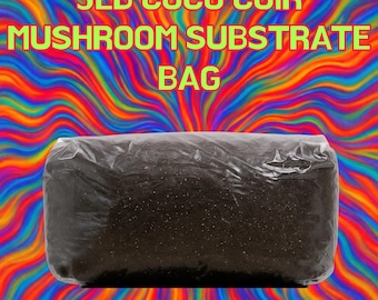 殺菌済みココナッツ繊維キノコ培地：すぐに使用可能（5ポンドCVGブレンド）