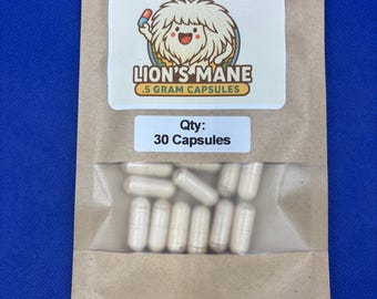 Lions Mane Capsules 0.5g (30ct)