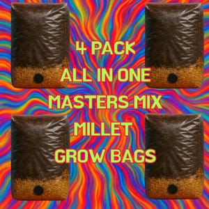 ¡Paquete de 4! Bolsa de cultivo de mijo/mezcla maestra todo en uno