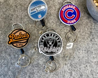 Badge Reel Acrylic Football Baseball