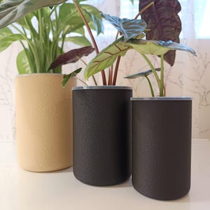 Ensemble de cache-pot imprimé en 3D – Jardinière en aroïde moderne avec réservoir