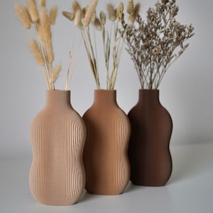 3D Printed Minimalist Vase: Japandi Scandinavian Decor, Eco-Friendly PLA