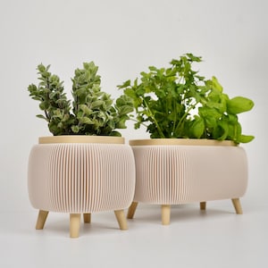 Maceta para hierbas / Maceta minimalista moderna para jardín de interior