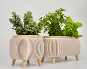 Herb Planter | Modern Minimalist Indoor Garden Pot