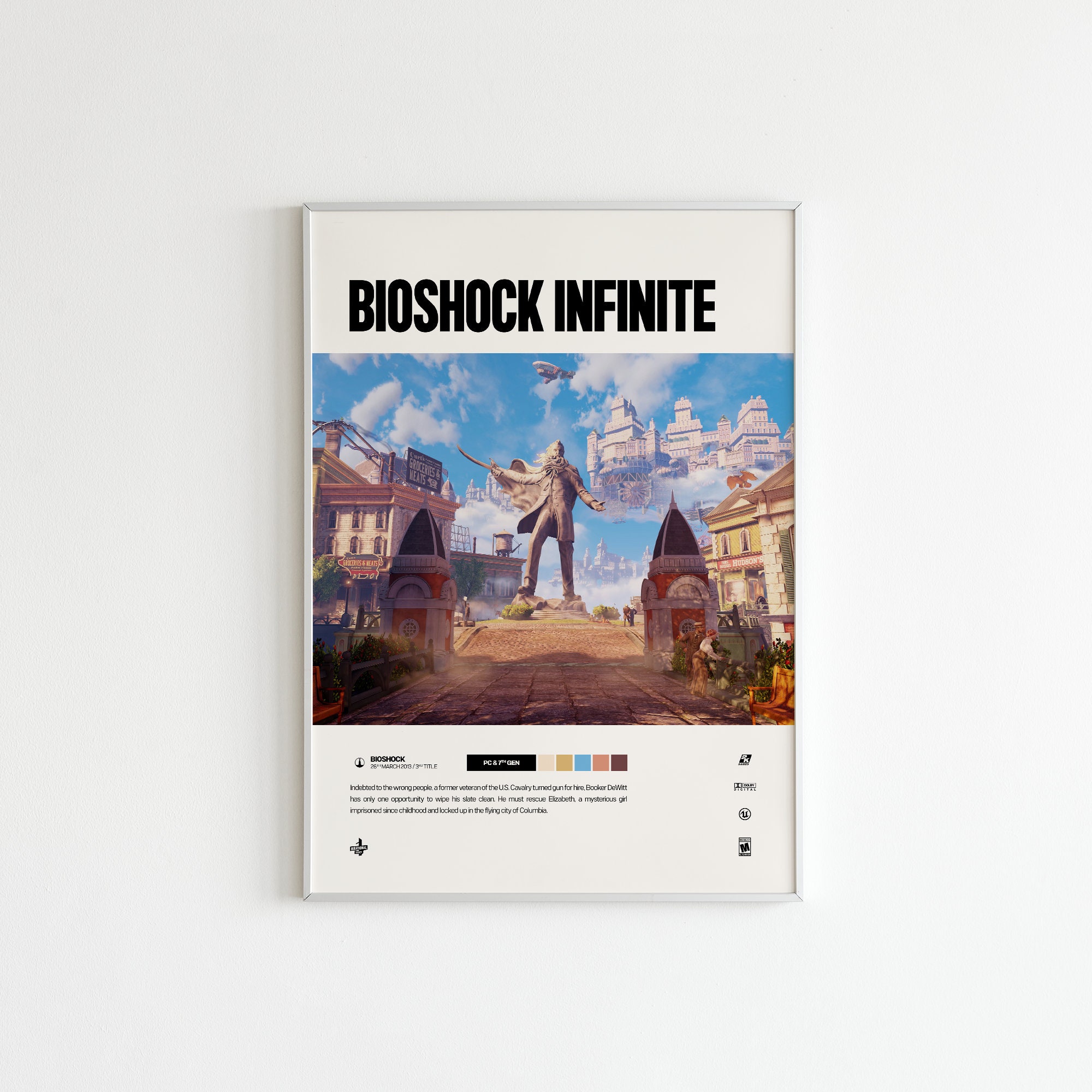 Elizabeth Comstock Bioshock Infinite A6 Postcard Art Print 