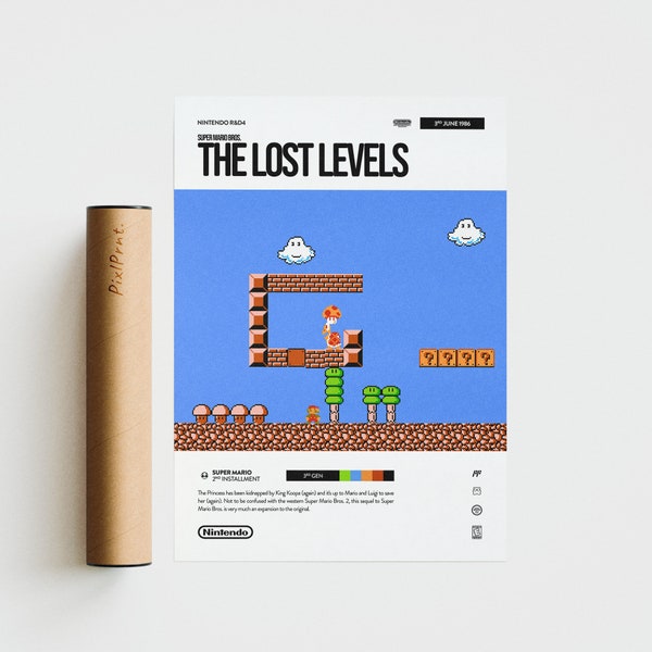 Super Mario Bros the Lost Levels - Etsy