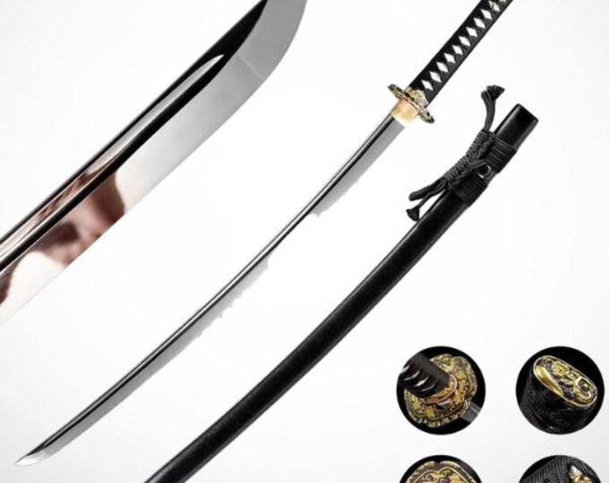 41 Inches Katana Sword Full Tang Handmade Japanese Samurai Swords-Real Katana Razor Sharp Blade Unique Gift for Men