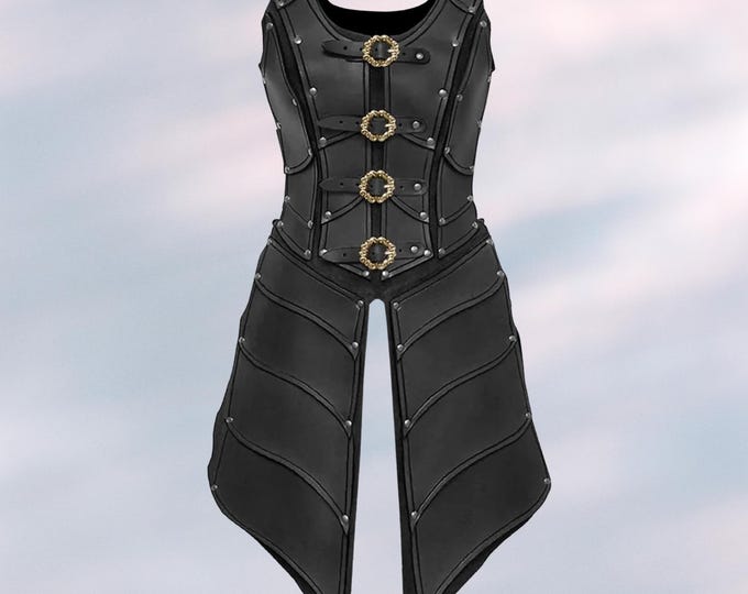 Breastplate Costume Chest Armor Adjustable Viking Warrior Medieval Leather Armor for Halloween Cosplay