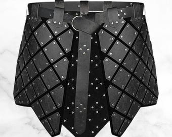 3PCs Waist Armor with Belt, Cosplay Thigh Armor, Knights Skirt Armor