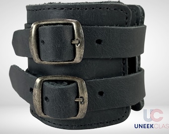 Hidden Stylish Wrist Wallet Cuff, Full Grain Leather, Handmade Cash Holder, Money Organizer Gift for Boyfriend Thanksgiving Christmas Gift