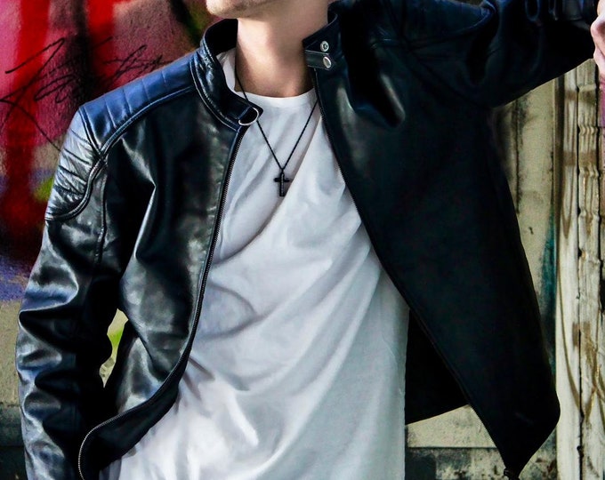 Outerwear Leather Jacket | Lambskin Leather Jacket with | Stylish Outerwear