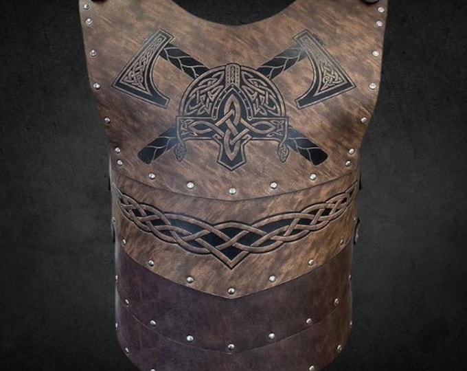 Viking Armor for For Men Leather Chest Armor -  Perfect Gift for Medieval Lovers LARP/Cosplay