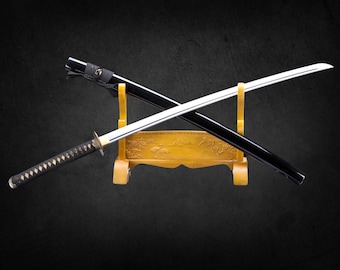Handmade Japanese Samurai Sword with Real Rayskin and Hardwood Saya