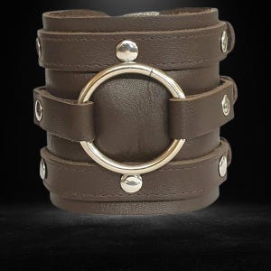 Dreifach Riemen Manschette Wrap, Vollnarbenleder, handgemachtes Armband Schnalle Befestigung Geschenk für Freund Thanksgiving Geschenk