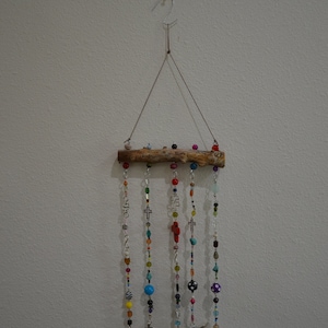 Beadwork Suncatcher Windchime 5 Strand Texas Theme