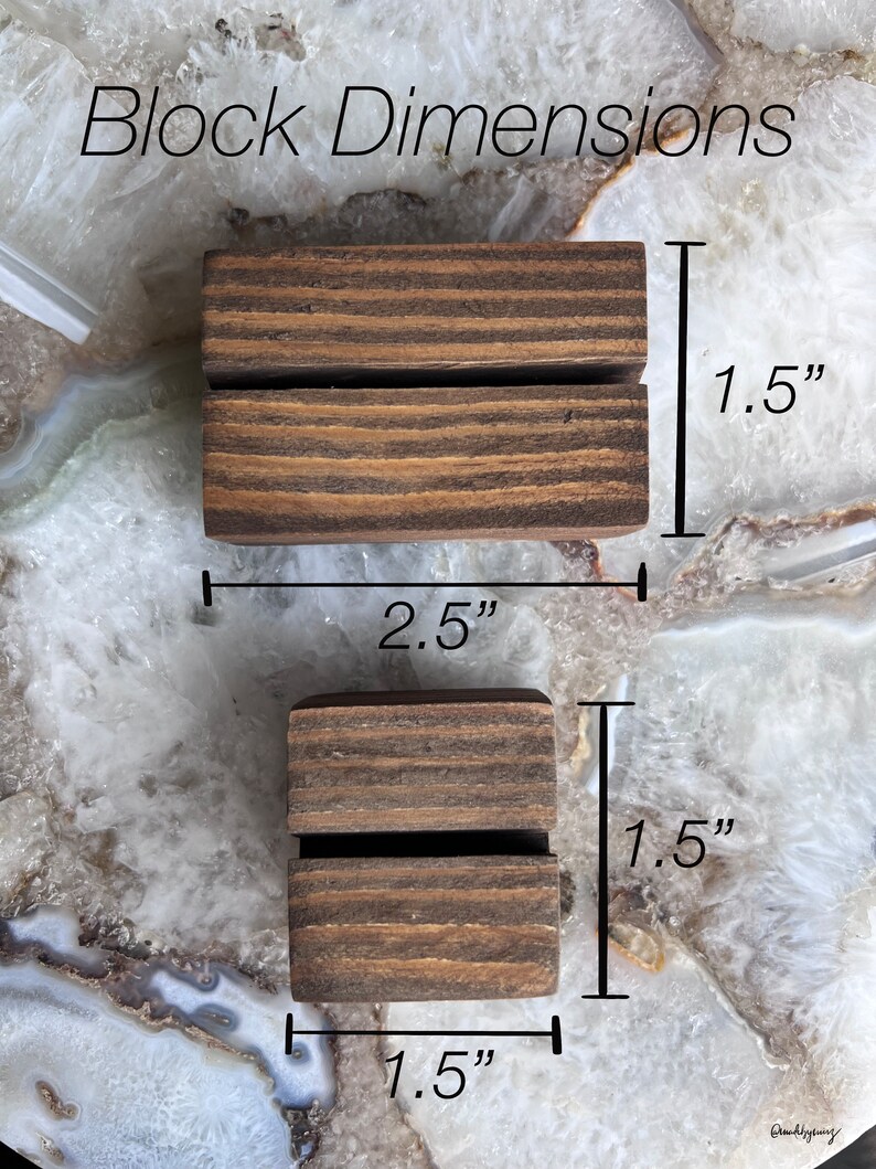 Sustainable Wood Block Photo Holder Etsy