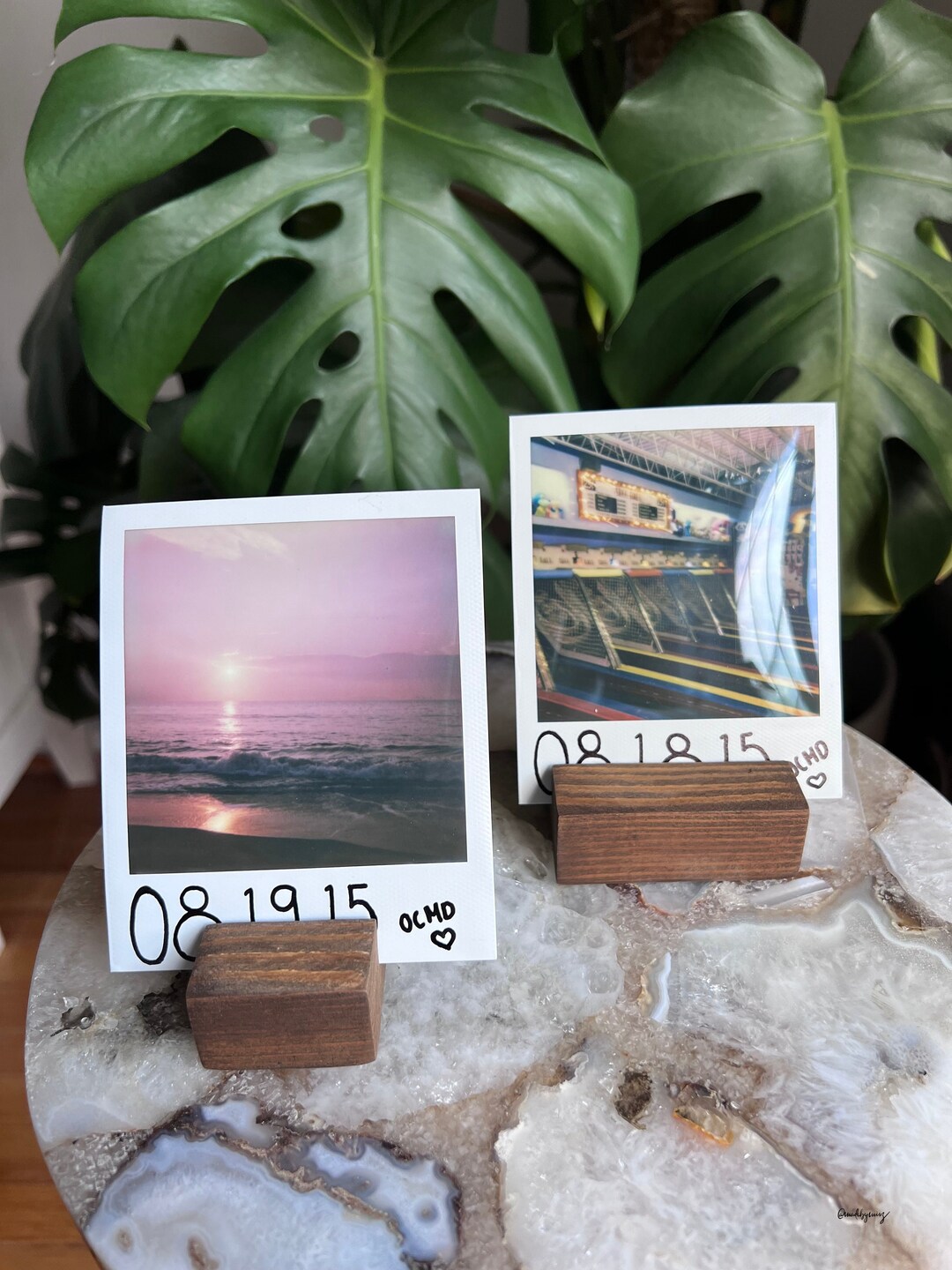 Sustainable Wood Block Photo Holder Etsy
